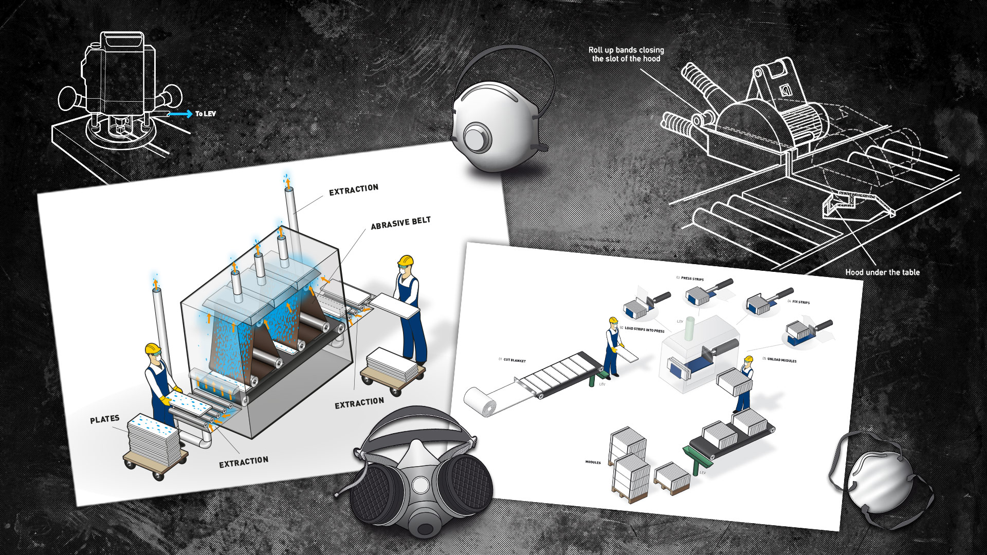 technische Grafiken und Illustrationen